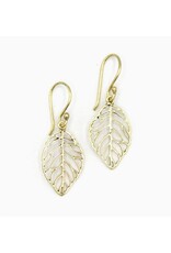 India Leaf Skeleton Earrings, India