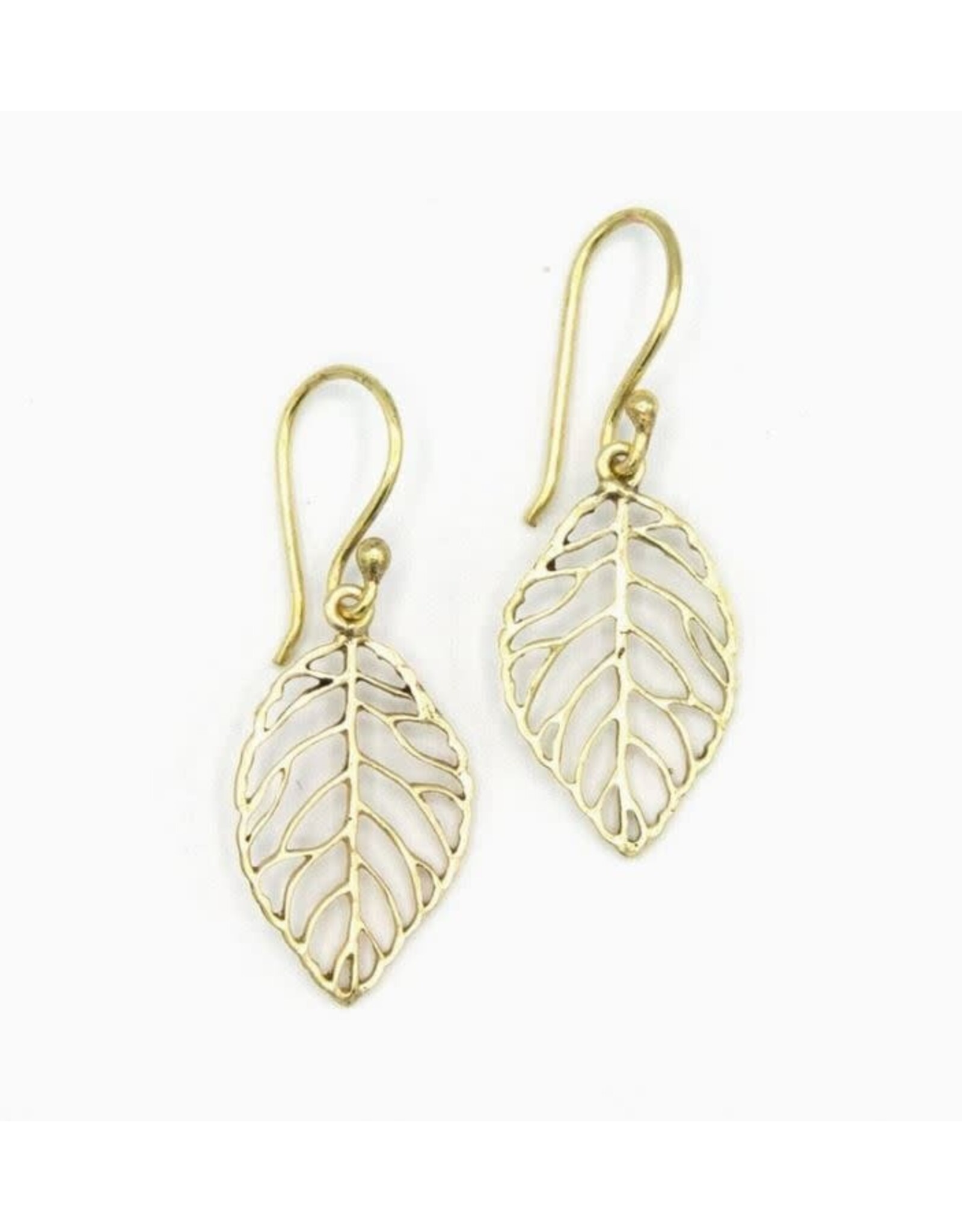 India Leaf Skeleton Earrings, India