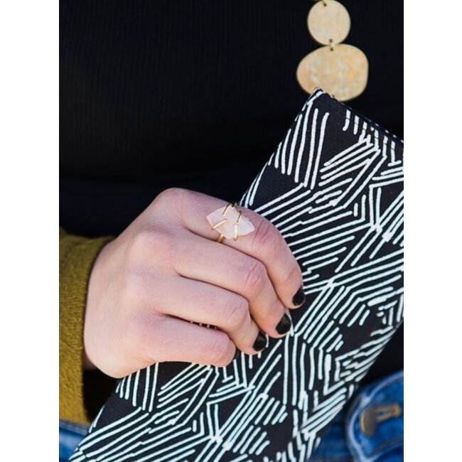 Rose Quartz Pronged Ring