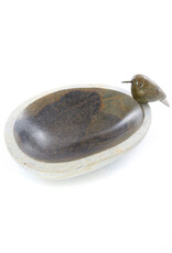 Zimbabwe Little Songbird Serpentine Birdbath, Zimbabwe