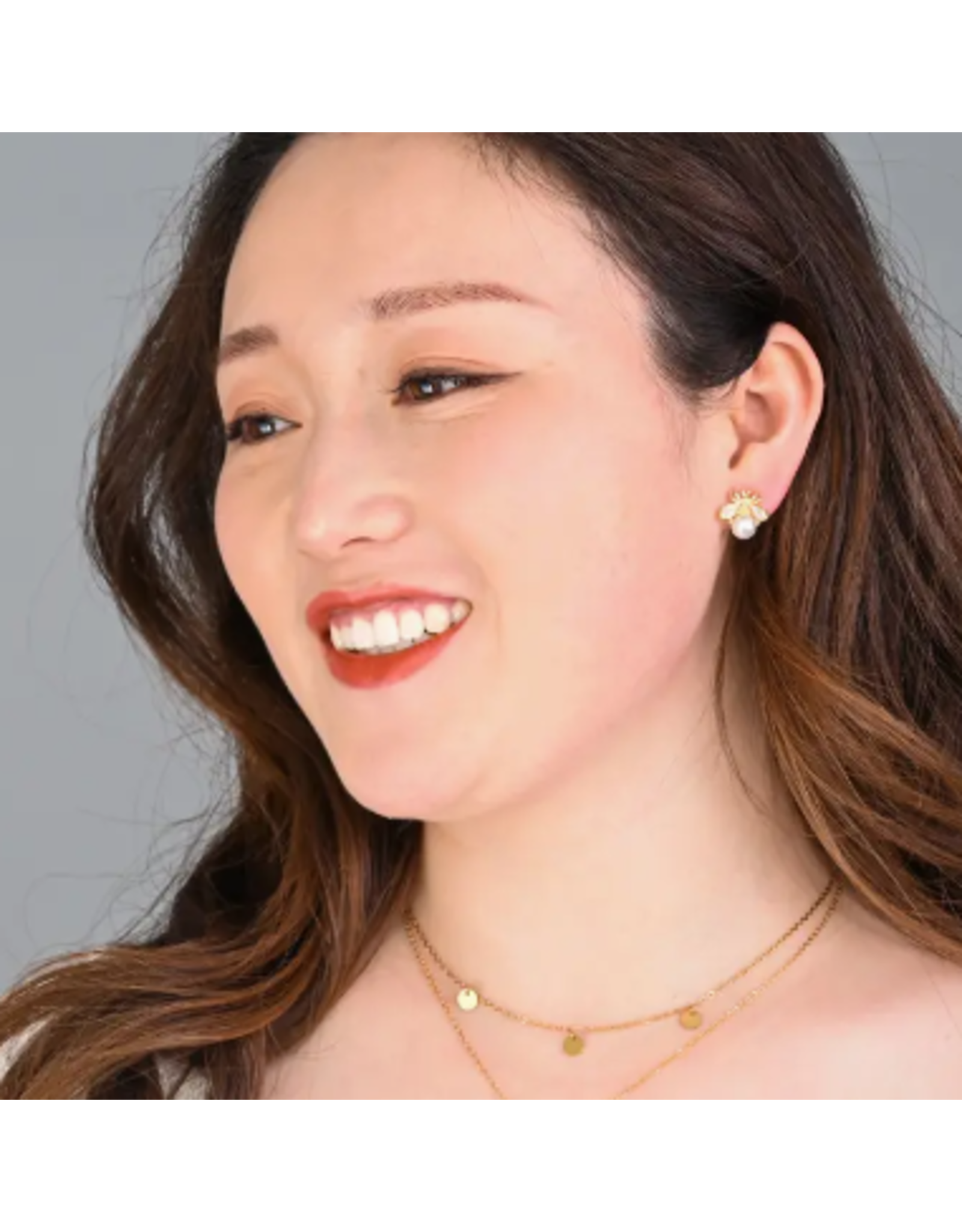 China Queen Bee Pearl Earrings, China
