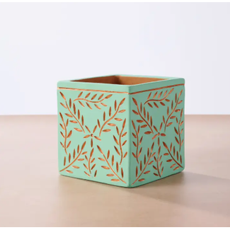 Bangladesh Tila Terracotta Debossed Leaf Planter Bangladesh Tila Terracotta Debossed Leaf Planter