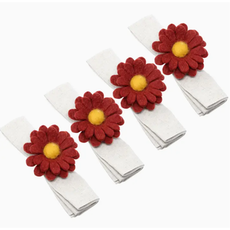 Nepal CLEARANCE Autumn Gerbera Napkin Ring