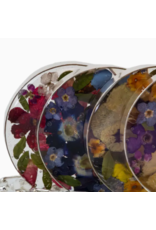 Mexico Pressed Flower Crescent Pendant Necklace, Mexico