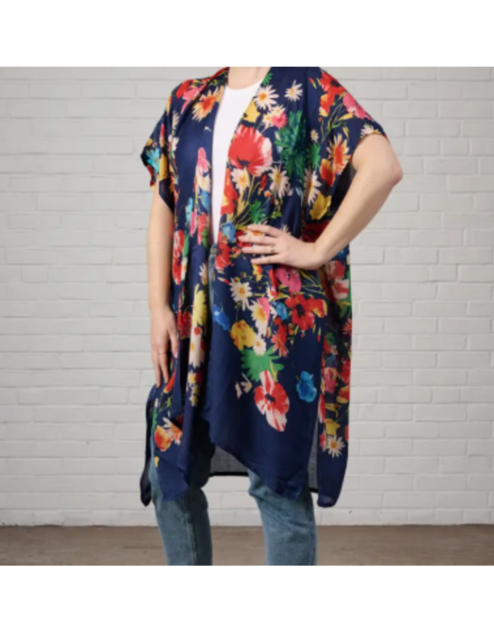 India Raseela Blue Floral Modal Topper, India