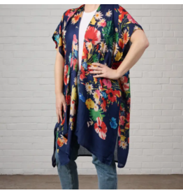 India Raseela Blue Floral Modal Topper, India