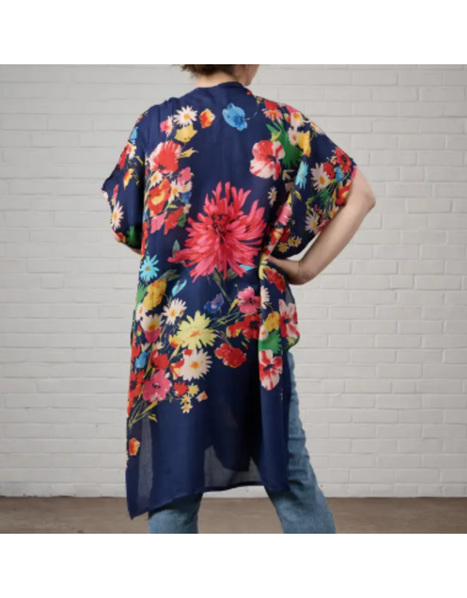 India Raseela Blue Floral Modal Topper, India