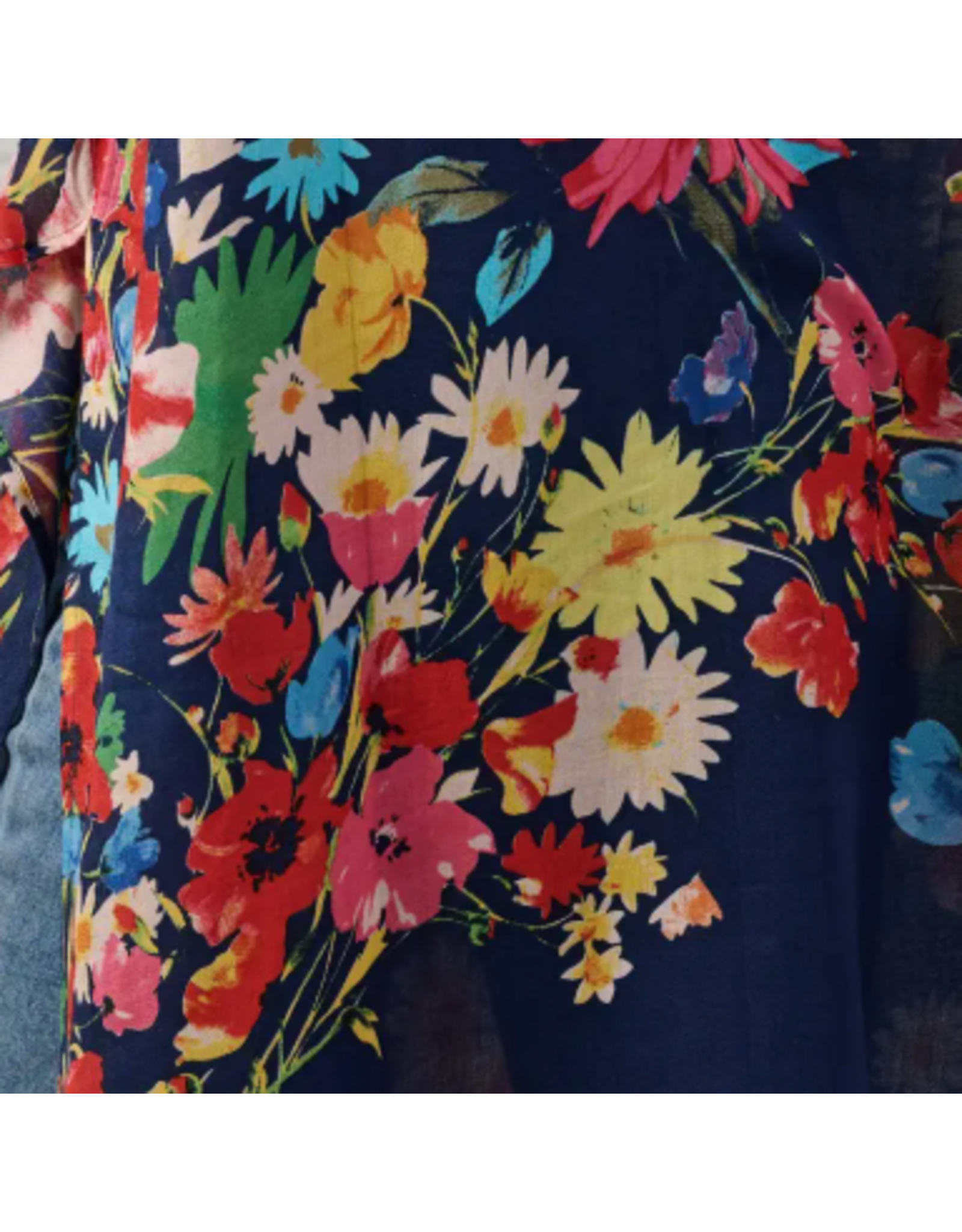 India Raseela Blue Floral Modal Topper, India