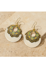 India Mandir Enamel Earrings, India