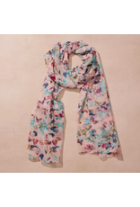 India Komal Floral & Butterfly Chiffon Scarf, India