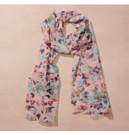 India Komal Floral & Butterfly Chiffon Scarf, India