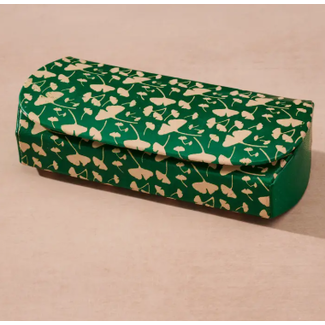 India Green Leather Glasses Case