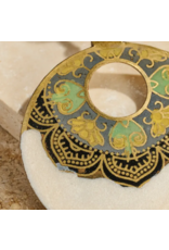 India Mandir Enamel Earrings, India