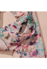 India Komal Floral & Butterfly Chiffon Scarf, India