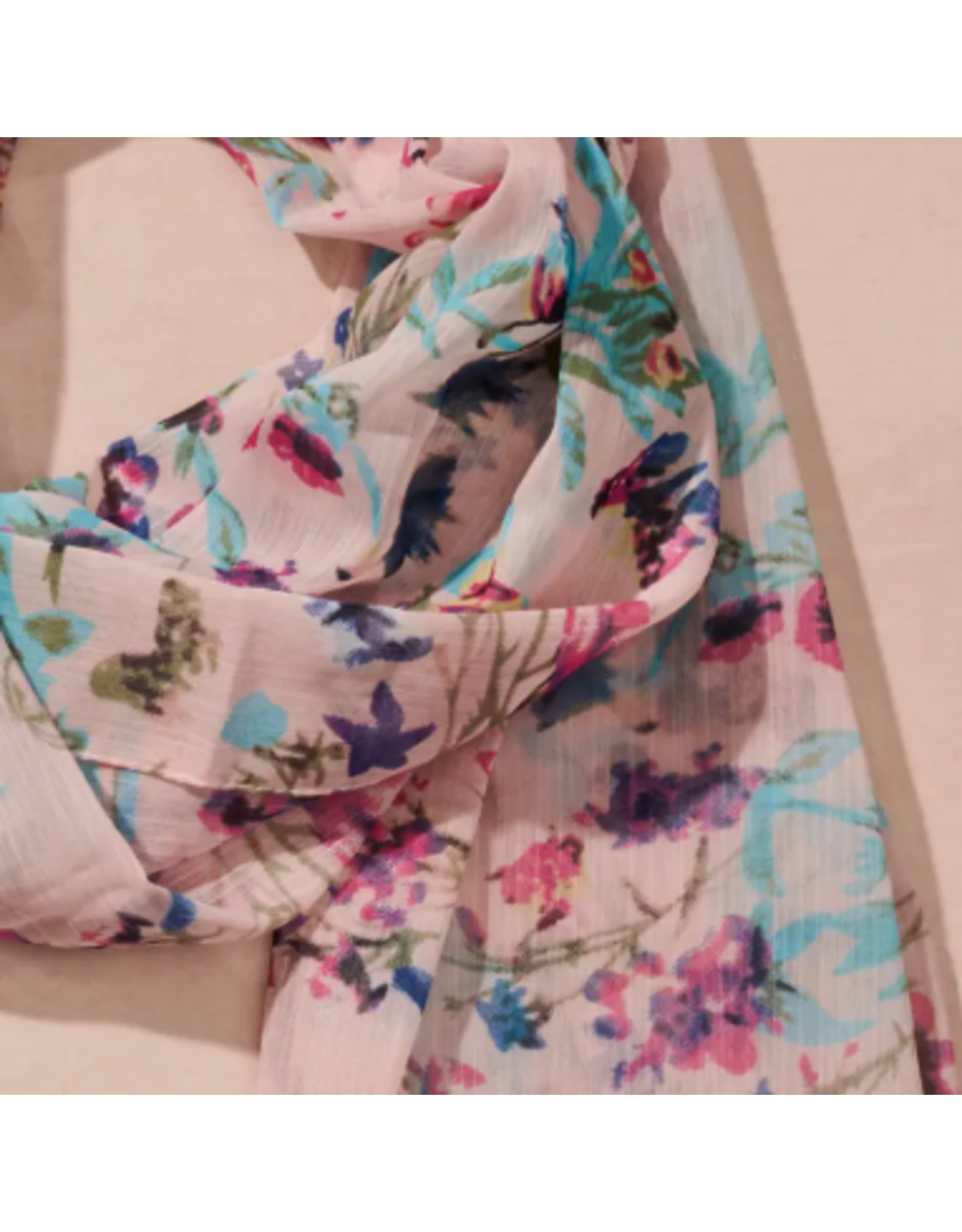 India Komal Floral & Butterfly Chiffon Scarf, India