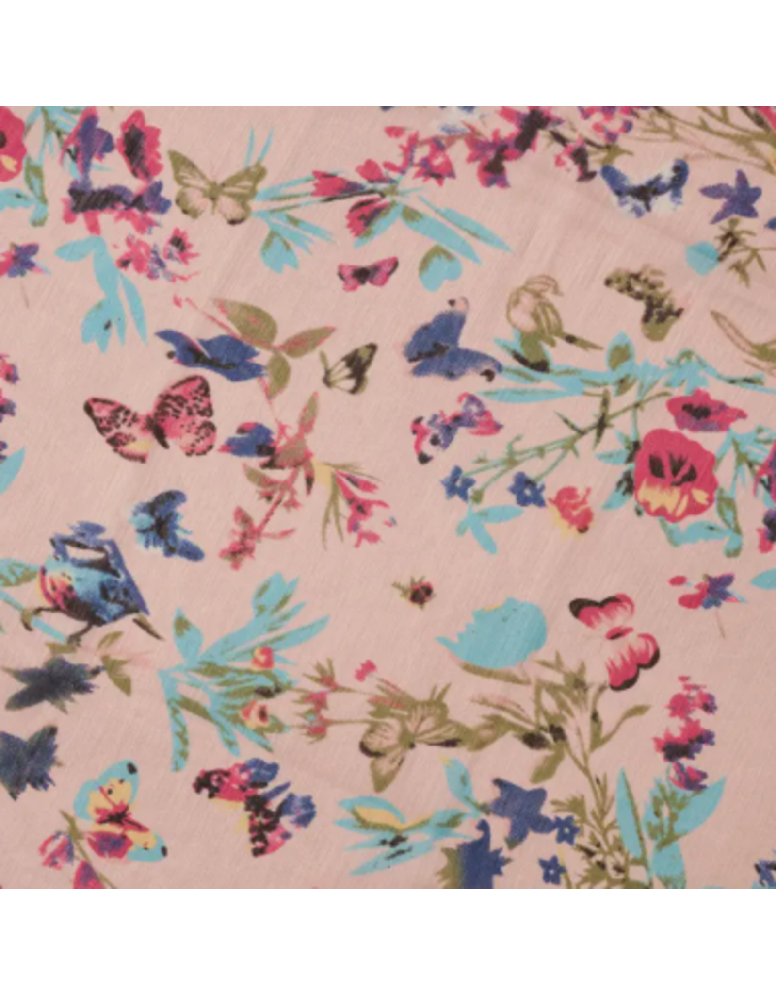India Komal Floral & Butterfly Chiffon Scarf, India