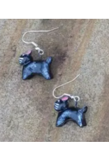 Guatemala Ceramic Cat Earrings, Guatemala