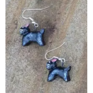 Guatemala Ceramic Cat Earrings