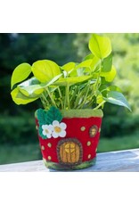 Nepal Strawberry Cottage Felt Pot