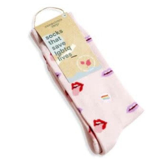 Crew Socks That Save LGBTQ Lives - Pink Lips