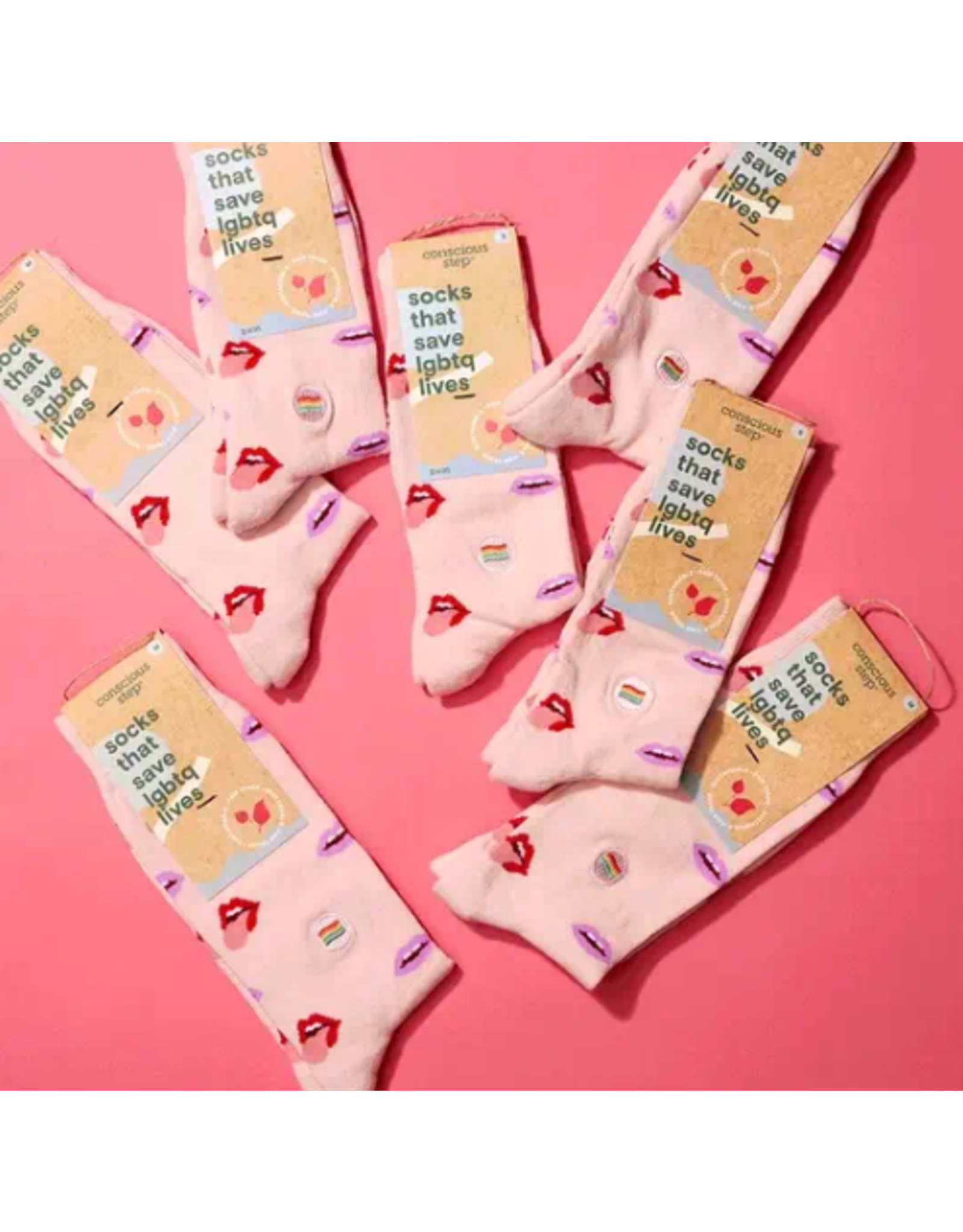 India Crew Socks That Save LGBTQ Lives - Pink Lips