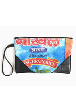 Nepal CLEARANCE Upcycled Rice Sack Wristlet, Nepal