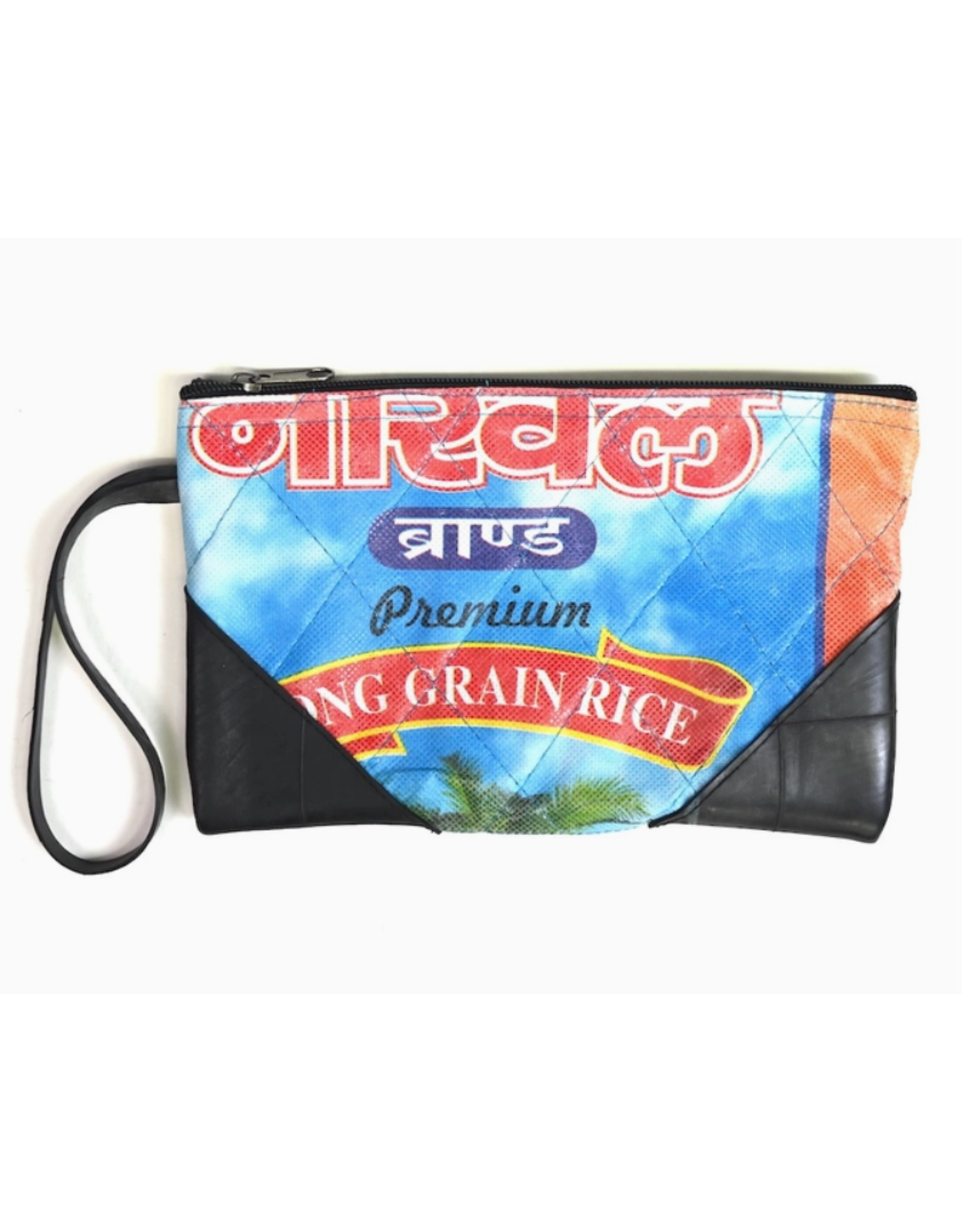 Nepal CLEARANCE Upcycled Rice Sack Wristlet, Nepal