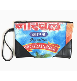 Nepal CLEARANCE Upcycled Rice Sack Wristlet, Nepal