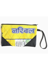 Nepal CLEARANCE Upcycled Rice Sack Wristlet, Nepal