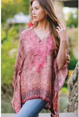 India Demira Embroidered Top - Rose & Plum, India