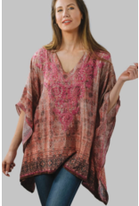 India Demira Embroidered Top - Rose & Plum, India