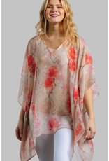 India Kumari Tunic - Ivory & Coral, India