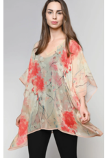 India Kumari Tunic - Ivory & Coral, India