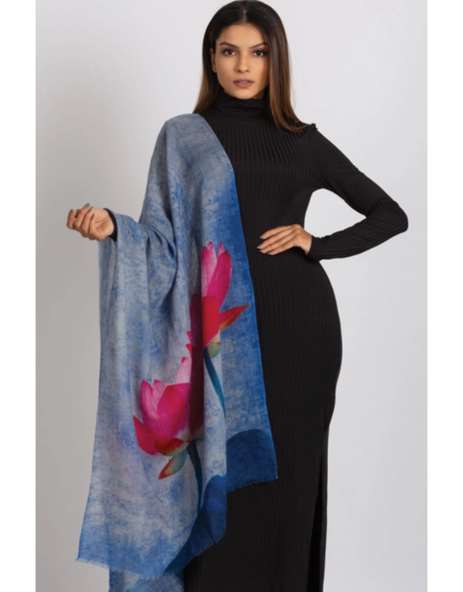 India Reena Lotus Wool Shawl, India