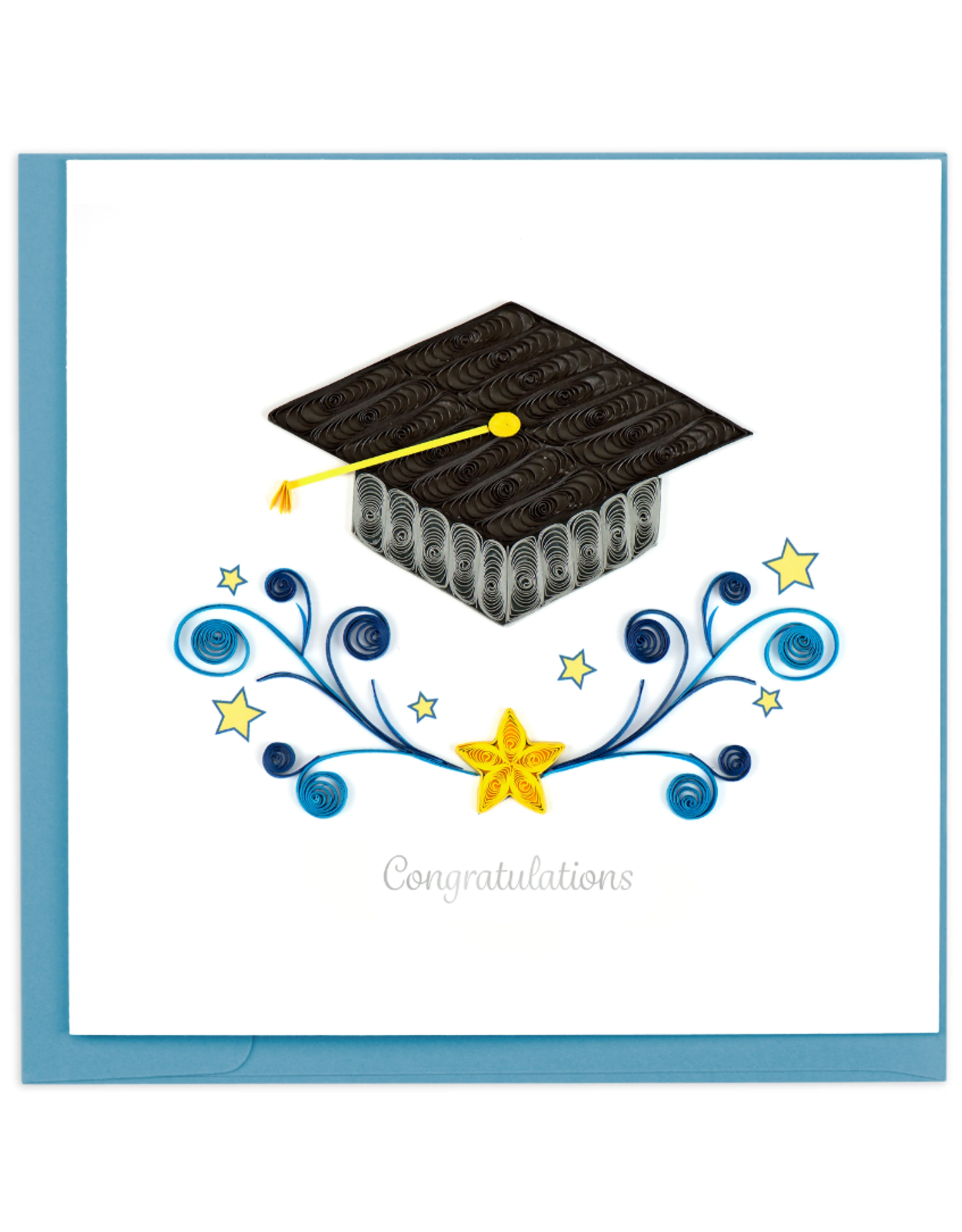 Vietnam Quilled Graduation Cap w/ Stars Card, Vietnam