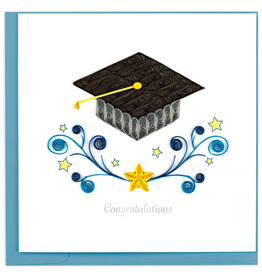 Vietnam Quilled Graduation Cap w/ Stars Card, Vietnam