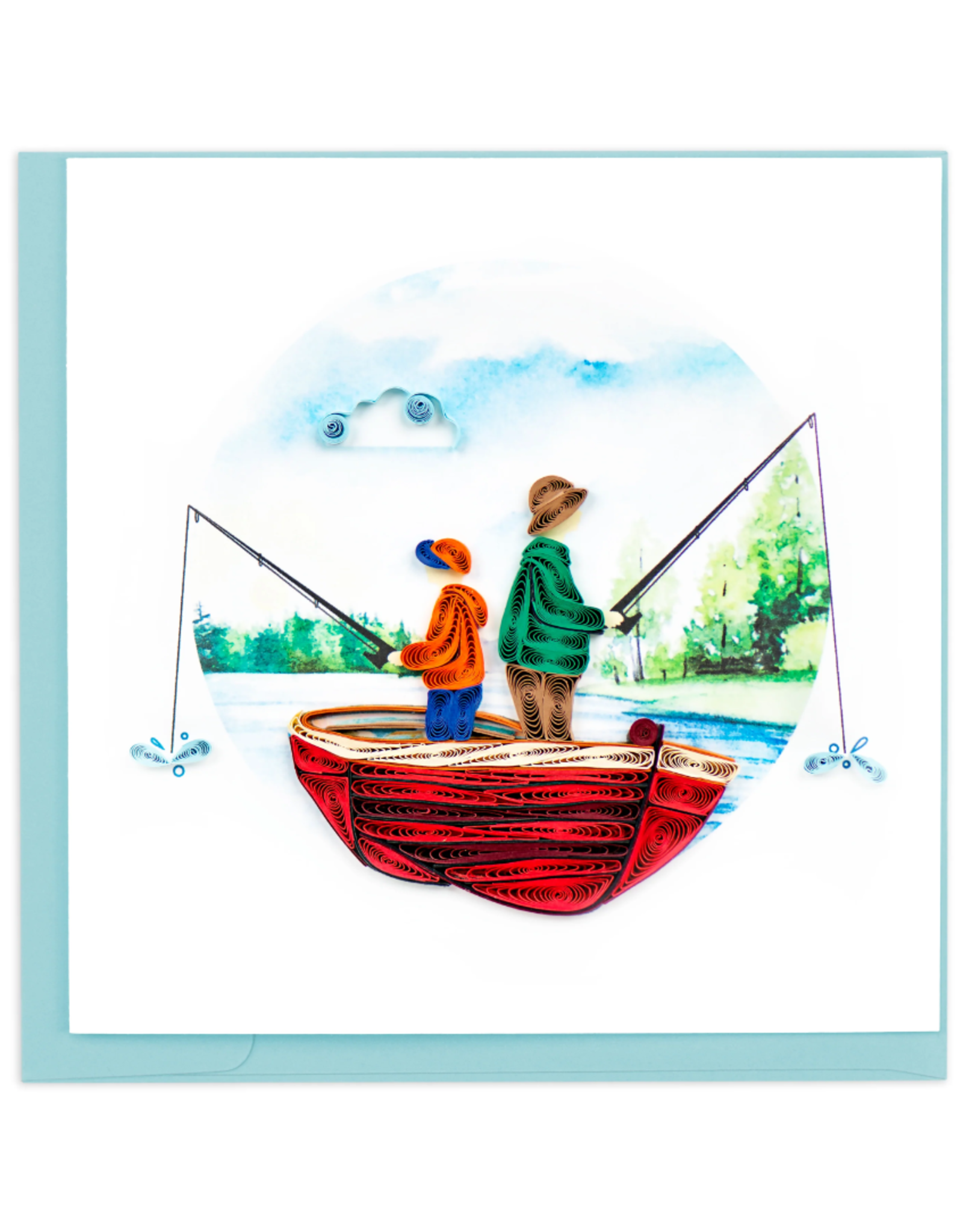 Vietnam Quilled Father's Day Fishing Card, Vietnam
