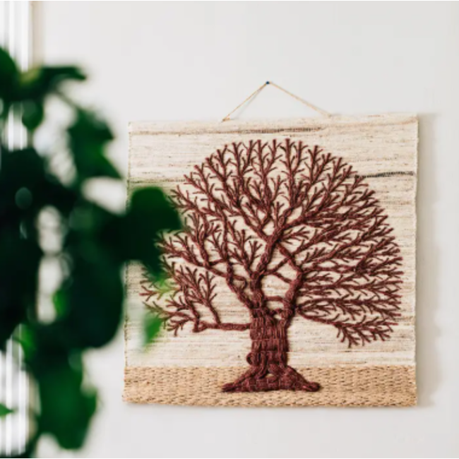 Jute Tree of Life Wall Hanging
