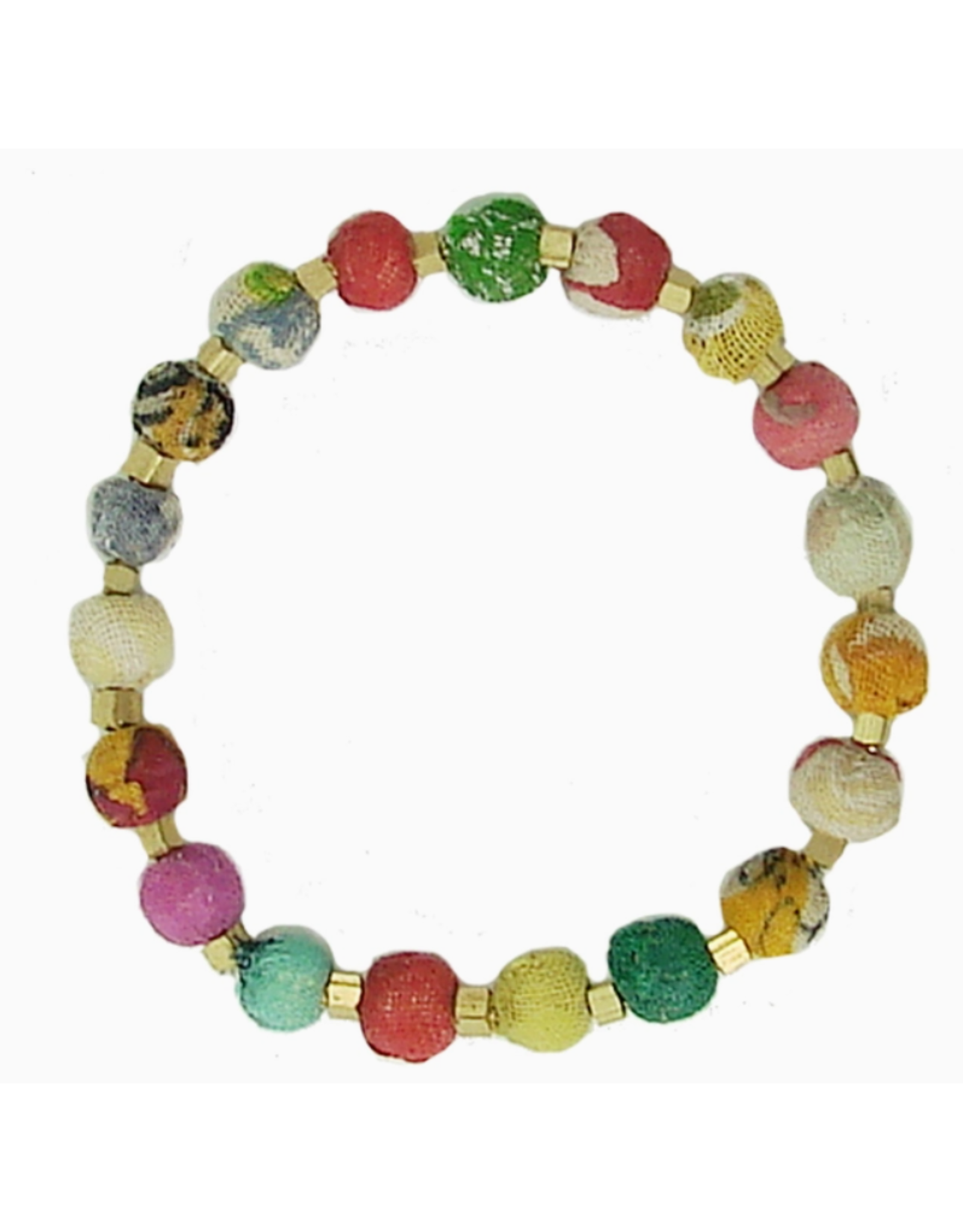 India Upcycled Sari Dotted Bracelet, India