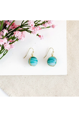 India Marbled Glass Drop Earrings, India