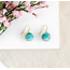 India Marbled Glass Drop Earrings