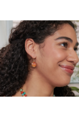India Marbled Glass Drop Earrings, India