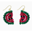 Upcycled Sari Watermelon Earrings