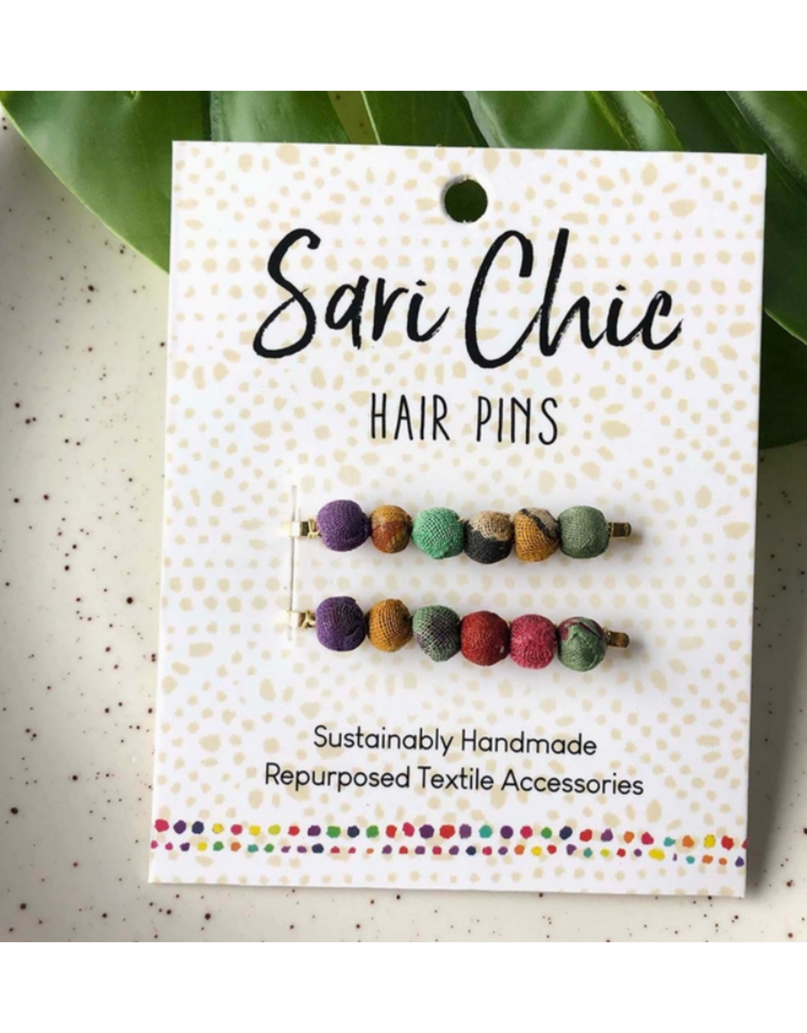 India Upcycled Sari Chic Hair Pins, India