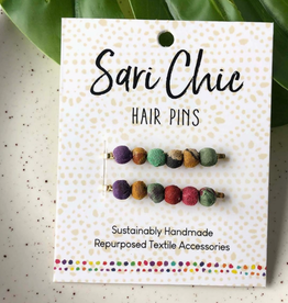 India Upcycled Sari Chic Hair Pins, India