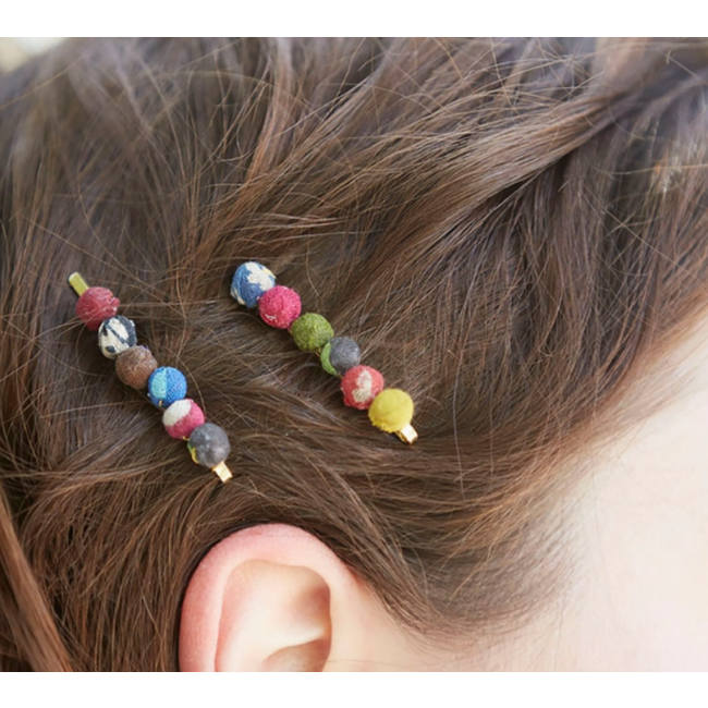 Upcycled Sari Chic Hair Pins