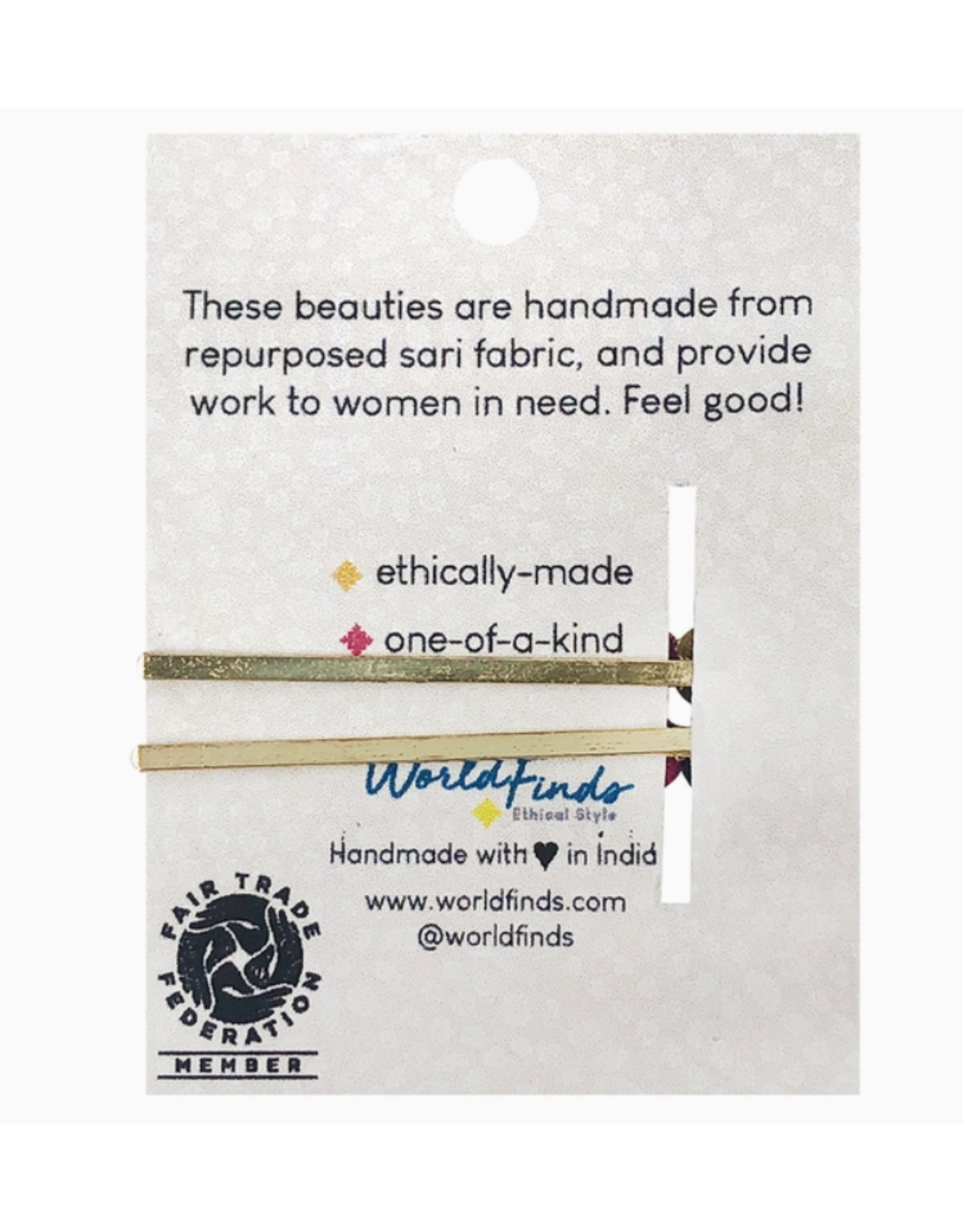 India Upcycled Sari Chic Hair Pins, India
