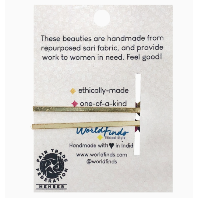 Upcycled Sari Chic Hair Pins