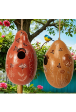 Peru Bee & Wild Flowers Gourd Birdhouse, Peru