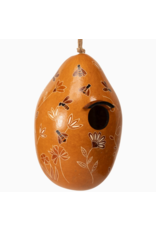 Peru Bee & Wild Flowers Gourd Birdhouse, Peru